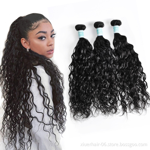 Hot Sale Brazilian Raw Natural Wave 12A Vendors Wholesale Cuticle Aligned Virgin Hair Bundles with Lace Closure